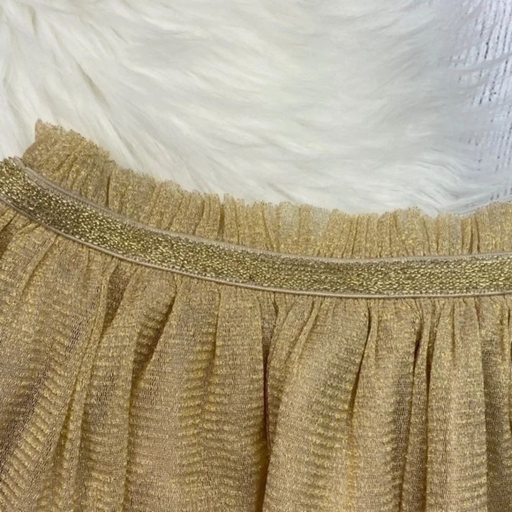Okie Dokie Girls Skirt Size 4 Gold Sparkly Sheer Layer Skirt